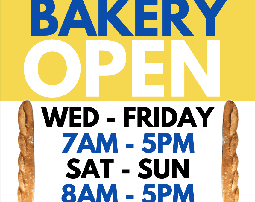 Open LATE!    for a bakery….!